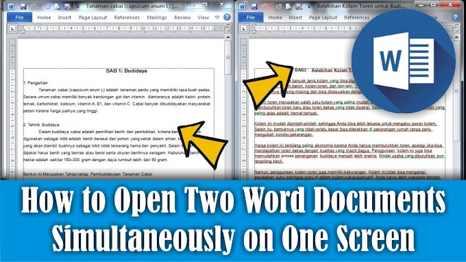 How to Open Two Word Documents Simultaneously on One Screen