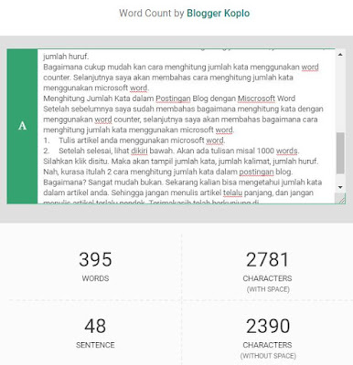  Cara Menghitung Jumlah Kata dalam Postingan Blog dengan Mudah Update Info Baru : 2 Cara Menghitung Jumlah Kata dalam Postingan Blog dengan Mudah