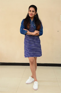 Shree Gopika Hot Leggy Pics in Blue Dress