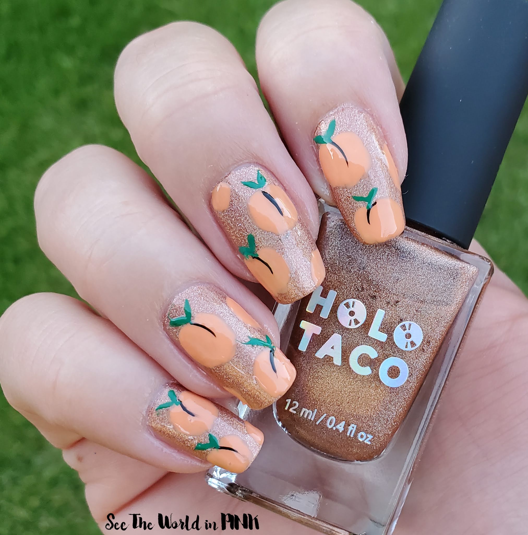 Manicure Monday - Peach Holographic Nails