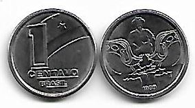 Moeda de 1 centavo, 1989