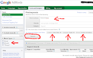 Riset Keyword Dengan Google Keyword Tool