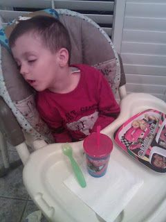 kid sleeping at dinner, sleeping on food