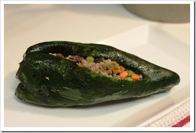 Chiles rellenos beef picadillo