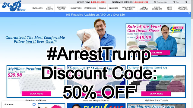 Deep Discount Code for My Pillow #ArrestTrump 50% Off