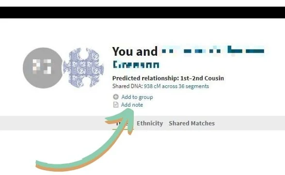 You can add a note to your AncestryDNA matches from their match page. Learn more features of AncestryDNA in this post from The Occasional Genealogist #genealogy #dna #geneticgenealogy #familyhistory