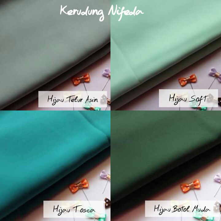 KERUDUNG DAN KAIN WOLFIS NIFEDA Katalog Warna  Kain Wolfis 