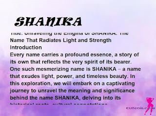 meaning of the name "SHANIKA"