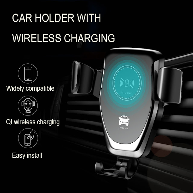 10W Qi Wireless Charger Gravity Air Vent Dashboard Car Phone Holder Car Mount For 4.0-6.5 Inch Smart Phone