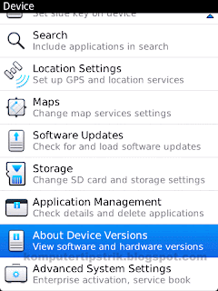 Cara Mengetahui Versi OS Blackberry yang Terpasang
