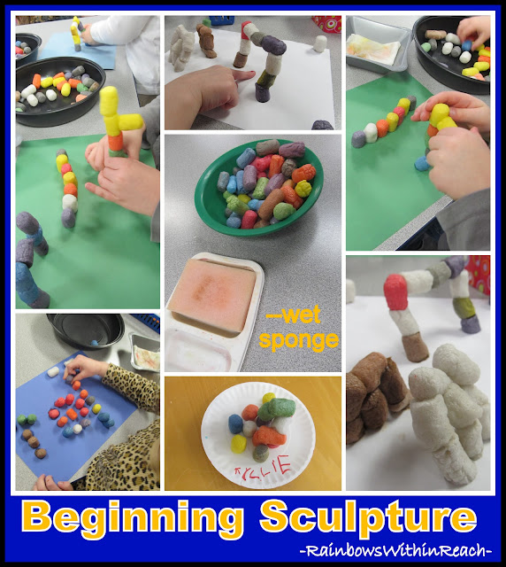 photo of: Beginning Sculpture in Preschool, Art Project for Building