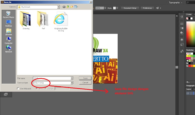 Cara Simpan SVG file