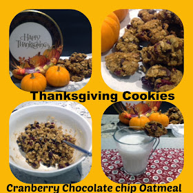Thanksgiving cranberry oatmeal cookies- GF