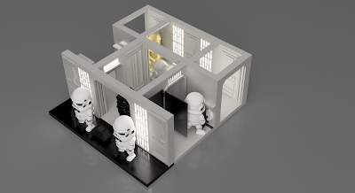Death Star Crew Quarters Diorama - Render 4