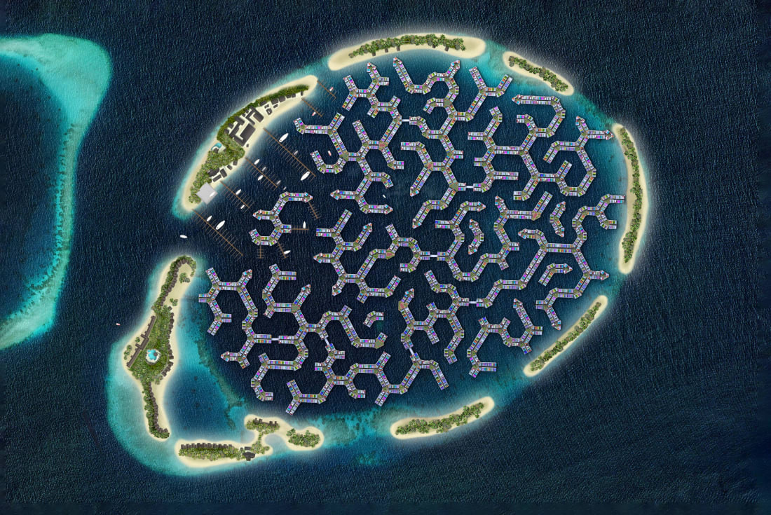 The threat of rising seas is leading to a new form of architecture, one that floats. In the Maldives, a nation on the frontlines of climate change, the first blocks of a floating city are being towed into place. Once completed, it should look like this rendering and around 20,000 people will call it home.Waterstudio.NL/Dutch Docklands