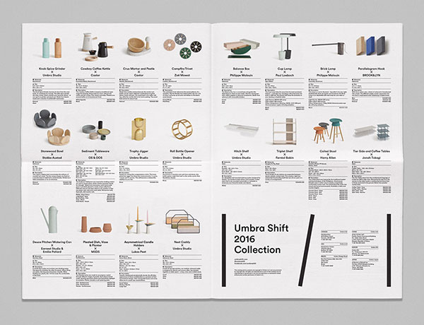 Inspirasi 20+ Desain Brosur dan Katalog Modern - Umbra Shift 2016 Catalog
