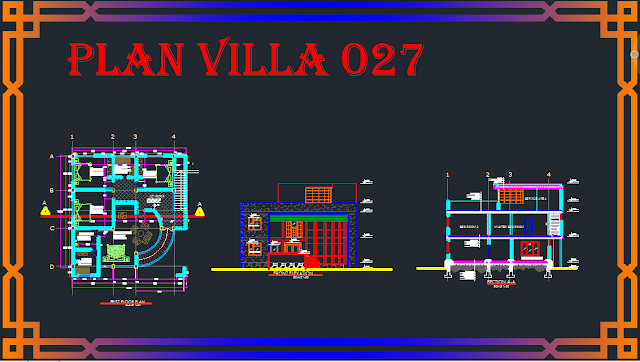 027 Télécharger Plan AutoCAD Villa 