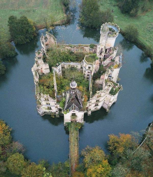 An abandoned castle in France