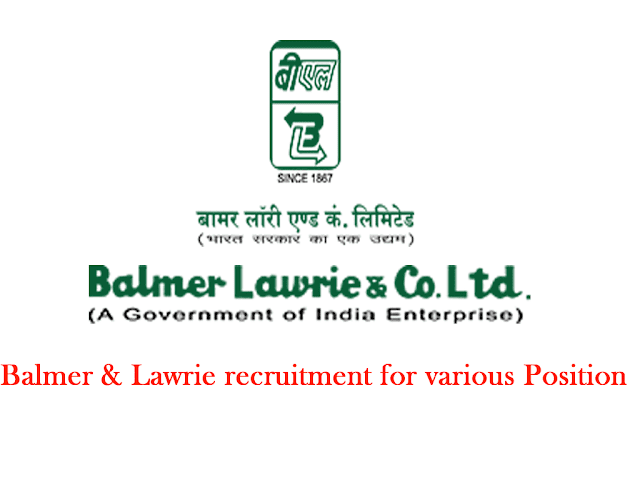 Balmer & Lawrie recruitment for various position on March-2023, Last date 17-Mar-2023