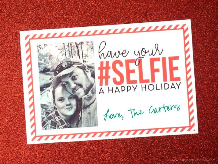 Free Printable Holiday Selfie Card