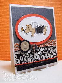 Halloween puppy card using cupcake liner