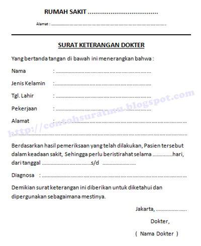 bentuk Generik surat keterangan sakit