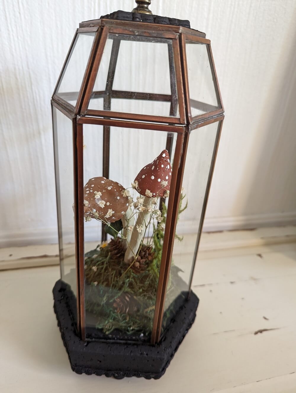 Repurposed Glass Hurricane Candle Holder