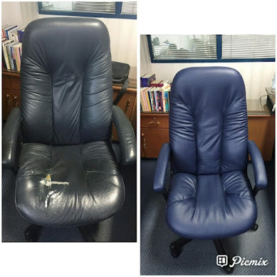 Changing office chair leather 