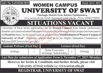 University-of-Swat-Jobs-2023