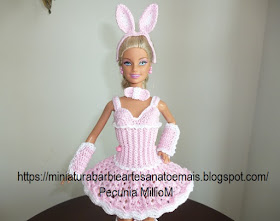 Barbie Com Roupa de Coelhinha da Páscoa Em Crochê Por Pecunia MillioM 5