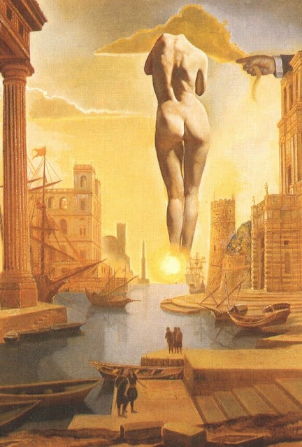 Nude Woman Behind the Sun by Salvador Dali, 1977