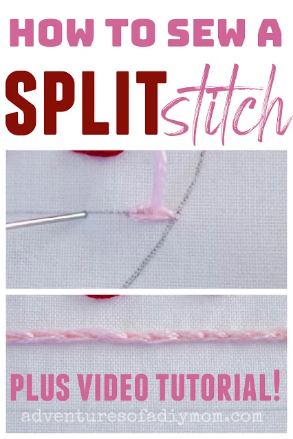 collage of images of the split stitch