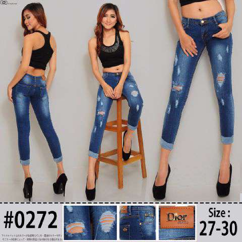 BUTIK CELANA JEANS TERBARU model celana jeans robek 