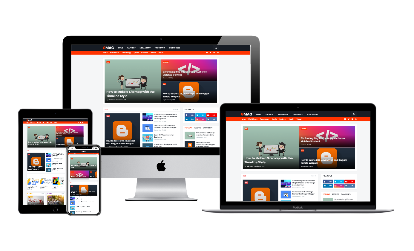 G Mag Premium free Responsive Blogger