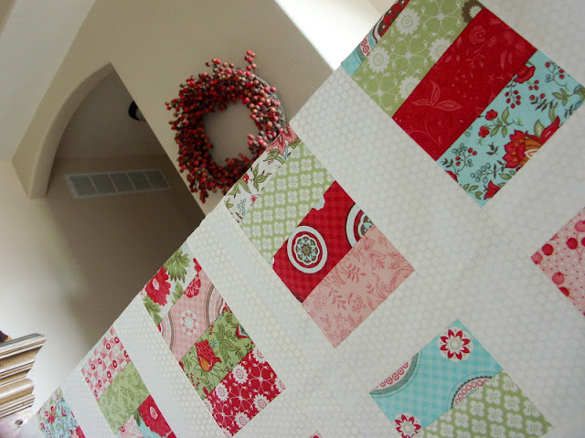 strawberry shortcake quilt, bliss quilt, stacked coins quilt