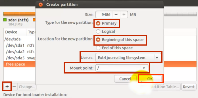 Create Partition