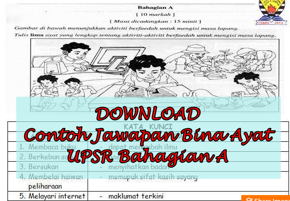 BAHAN UPSR 2016: Contoh Jawapan Bina Ayat Bahasa Melayu BAHAN UPSR 2016: Contoh Jawapan Bina Ayat Bahasa Melayu