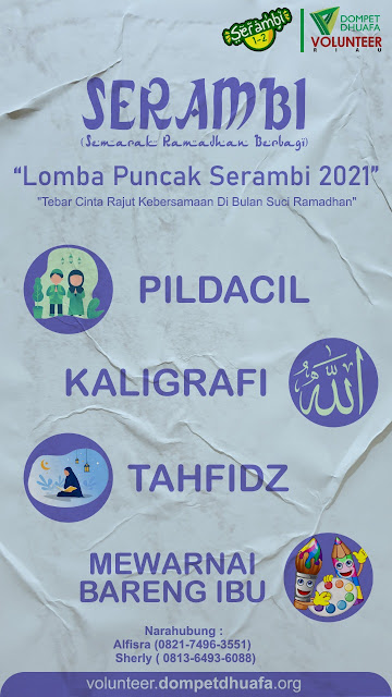Lomba-Lomba Semarak Ramadhan Berbagi (SERAMBI) Dompet Dhuafa Volunteer Riau