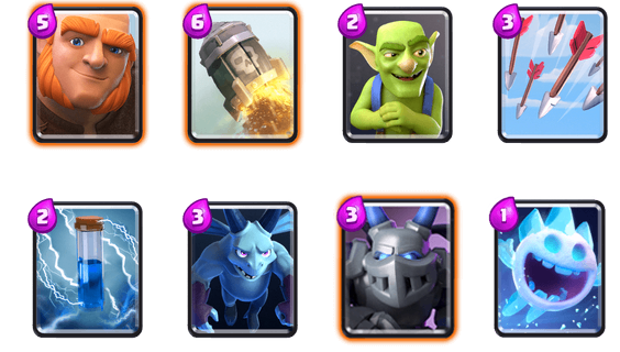 Clash Royale pdate 3 November 2016 Giant Rocket Deck Free-to-Play Deck for Arena 8+  