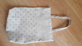 Summer tote bag with pocket tutorial and pattern