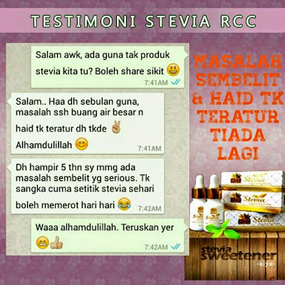 RCC Stevia Sweetner, gula semulajadi, sila sihat, dramaticuniq