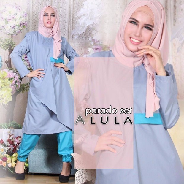 Desain Baju  Muslim Tunik  Trendy untuk Wanita Dewasa 