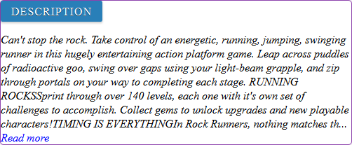 Rock Runners game review