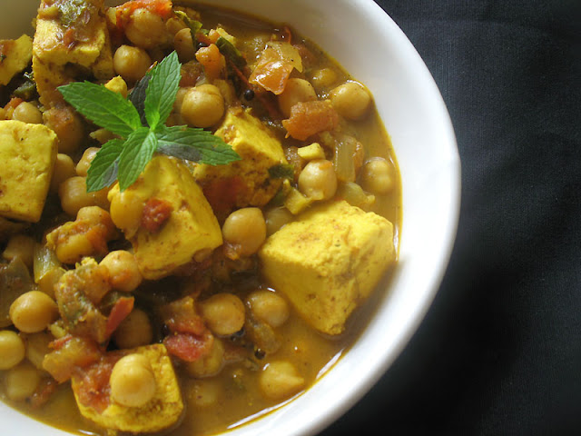 chickpea paneer tomato plant curry