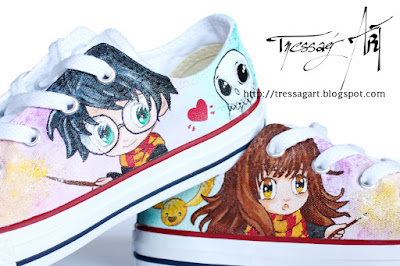 Custom Shoes harry potter chibi