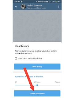 How to enable auto-delete feature on Telegram(Telegram पर ऑटो-डिलीट feature को कैसे enable करें?)