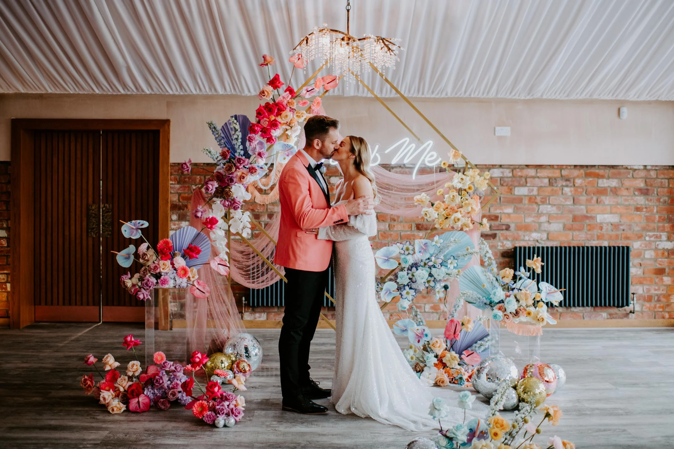 bright cheerful colourful wedding inspiration shoot image by lucy dennis photography