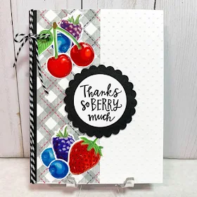 Sunny Studio Stamps: Berry Bliss Customer Card by Cheryl Horvath