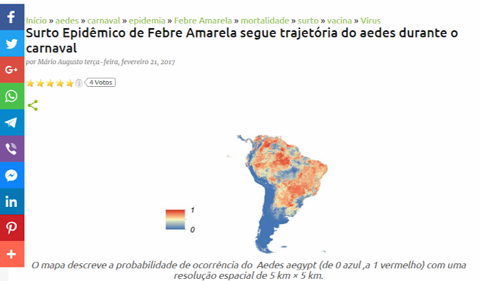 Isso era o esperado !  casos de febre amarela sobem 62% após o carnaval