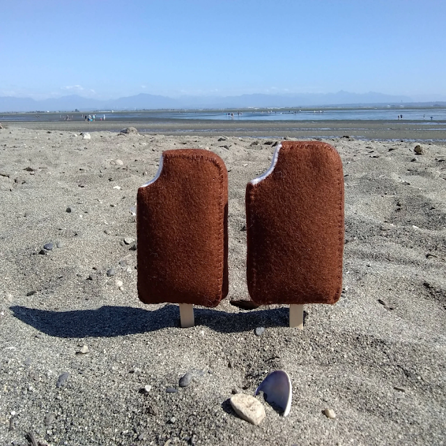 Wool Food EMH - Wool Felt Chocolate Ice Cream Bars